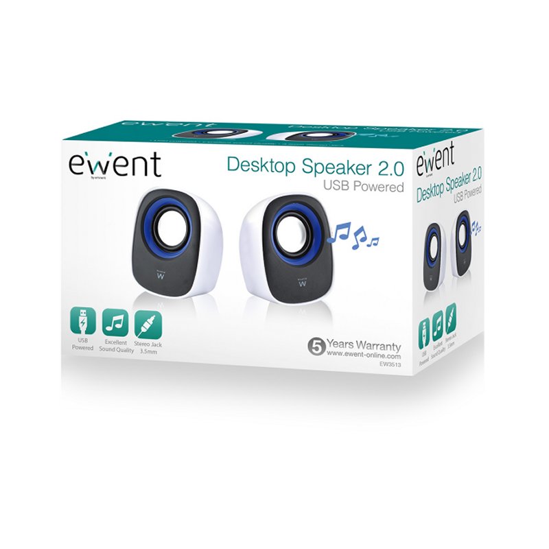 Infortisa Image 2 - EWENT Altavoces escritorio 2.0 usb