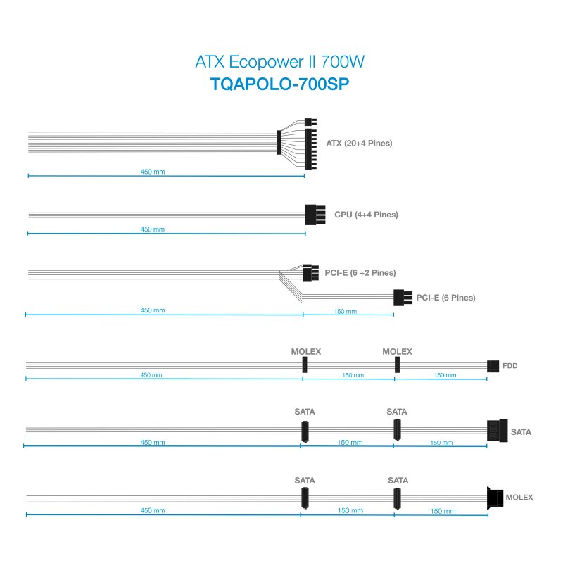 Infortisa Image 2 - Tooq Fuente Alimentación TQAPOLO-700SP 700W