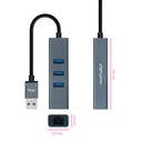 Infortisa Image 1 - Nanocable Conversor USB 3.0 Ethernet + 3xUSB 3.0