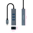 Infortisa Image 1 - Nanocable Conversor USB-C Ethernet +3xUSB 3.0