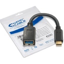 Infortisa Image 1 - Nanocable Cable USB 3.1 Gen1 3A, USB-C/M-A/F, 15cm