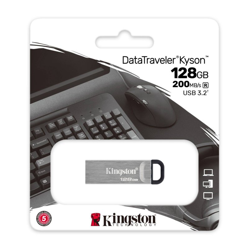 Infortisa Image 2 - Kingston DataTraveler DTKN 128GB USB 3.2 Gen1 Plat