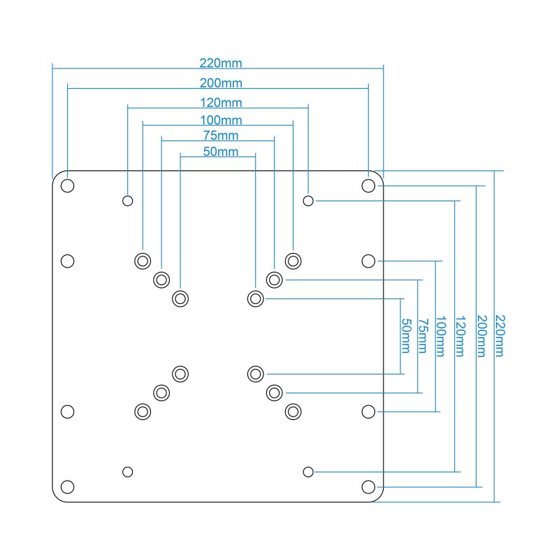 Infortisa Image 2 - Tooq Adaptador VESA 200x200 para pantallas 23"-42"
