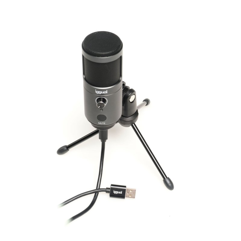 Infortisa Image 1 - iggual Micrófono condensador Podcasting Pro gris