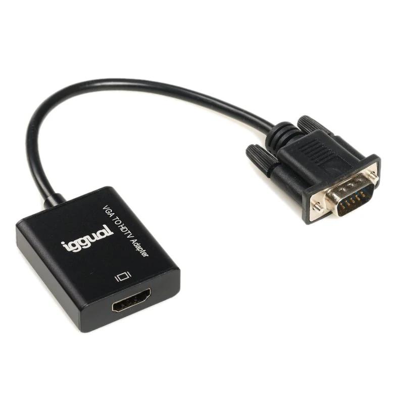 Infortisa Image 2 - iggual Adaptador VGA a HDMI + audio + microUSB