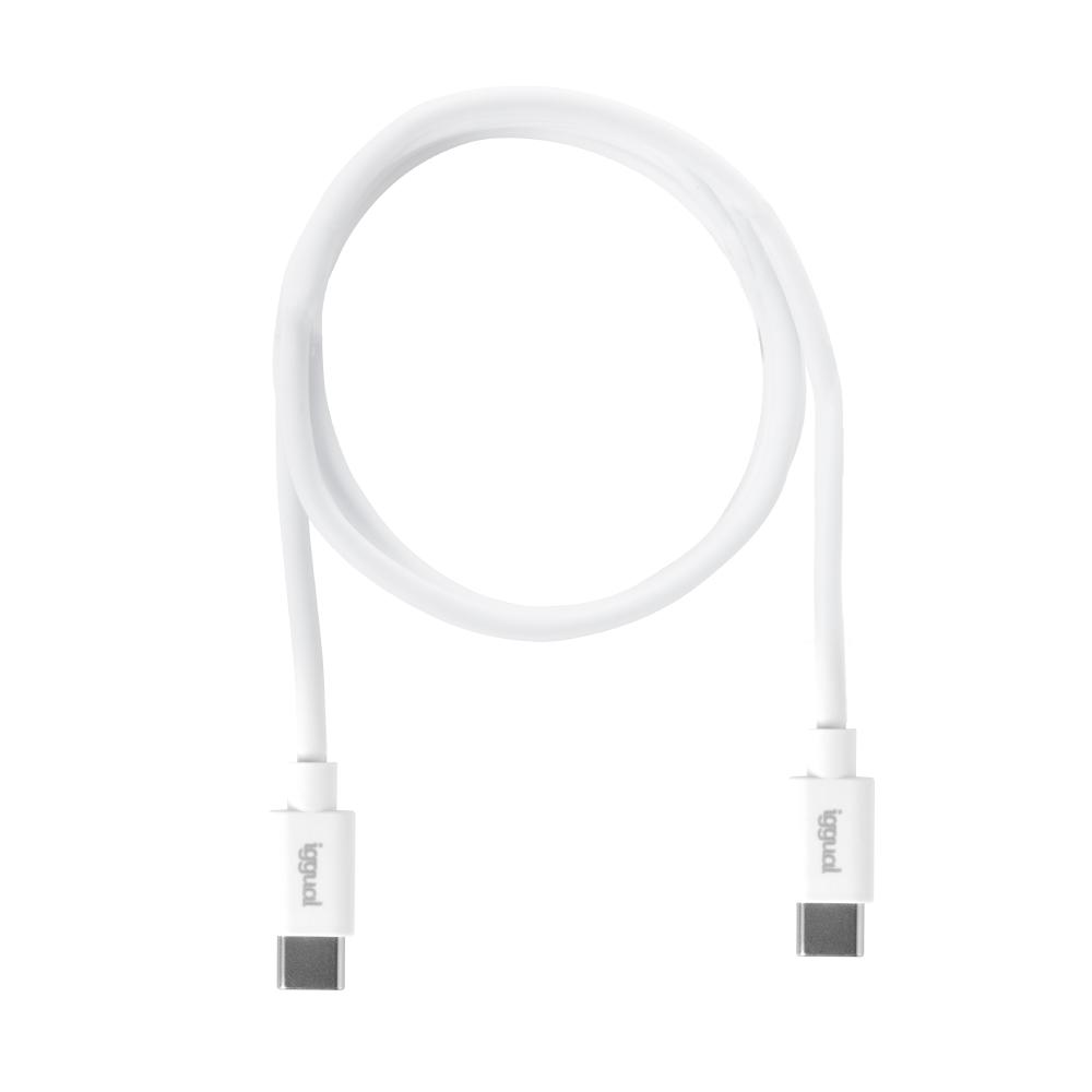 Infortisa Image 1 - iggual Cable USB-C/USB-C 100 cm blanco Q3.0 3A 60W