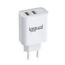 Infortisa Image 1 - iggual Cargador doble 2xUSB carga rápida QC3.0 30W