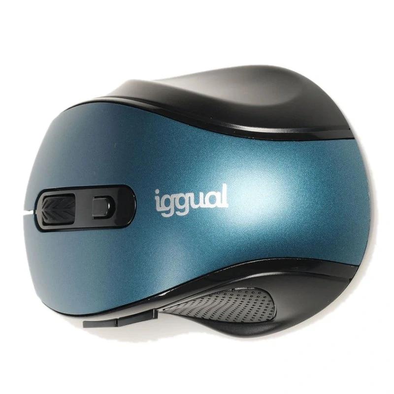 Infortisa Image 1 - iggual Ratón inalámbrico ERGONOMIC-M-1600DPI azul