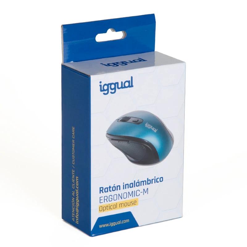 Infortisa Image 3 - iggual Ratón inalámbrico ERGONOMIC-M-1600DPI azul