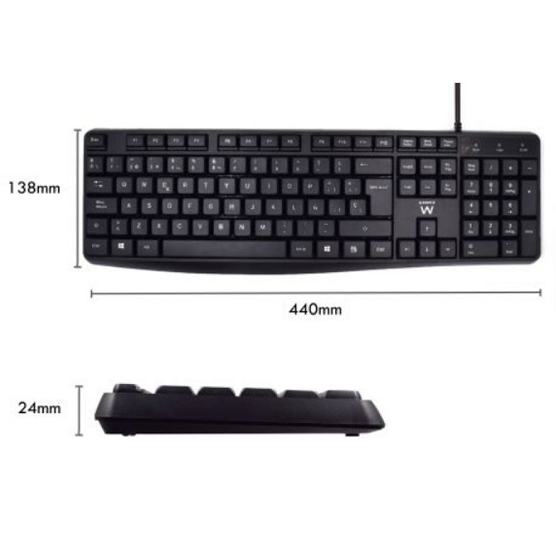Infortisa Image 2 - Ewent EW3006 kit teclado+ raton escrit. silenciosa