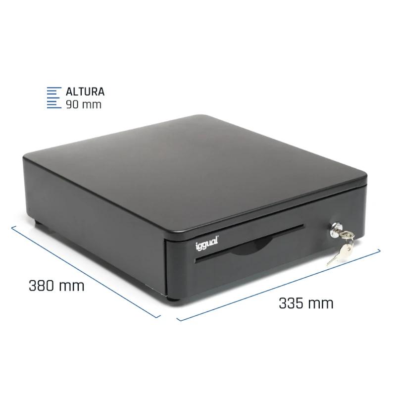 Infortisa Image 3 - iggual Cajón Portamonedas IRON-10R 38cm 4+5 negro