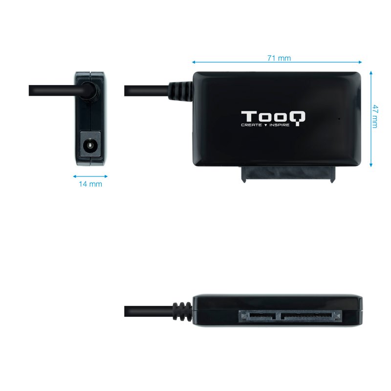 Infortisa Image 1 - Tooq Adaptador USB 3.0 para discos 2,5"/3,5"