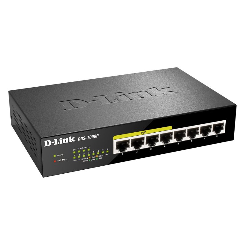Infortisa Image 1 - D-Link DGS-1008P Switch 8xGB 4xPoE
