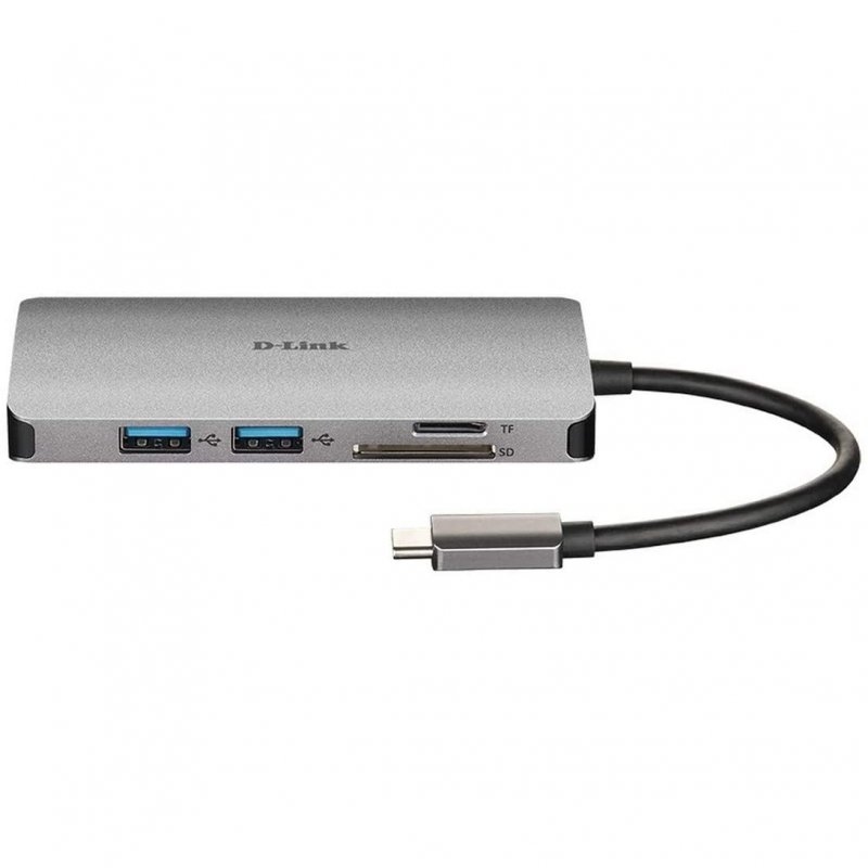 Infortisa Image 1 - D-Link DUB-M810 Hub USB-C 8 en 1 HDMI/Eth/CardRead