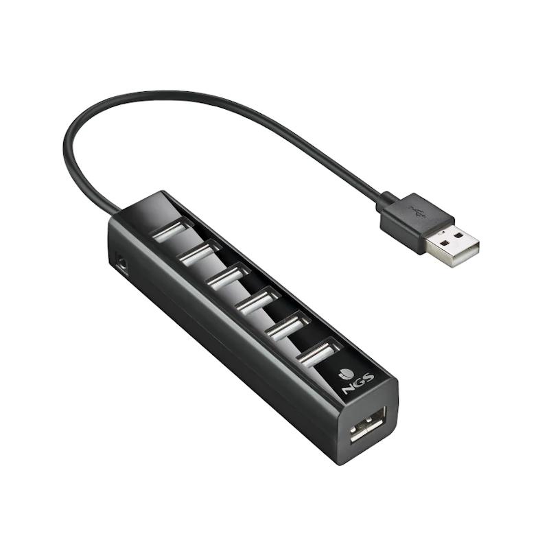 Infortisa Image 2 - NGS Hub 7 puertos 2.0 con adap.corriente