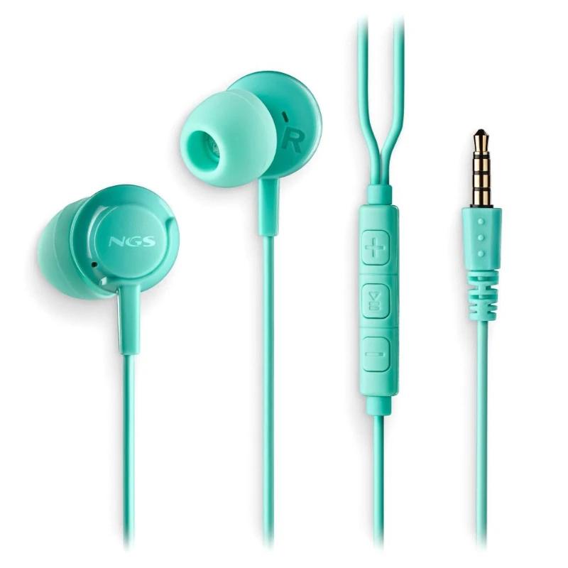 Infortisa Image 1 - NGS Aricular Verde Estéreo Cable JACK 3.5 Mm