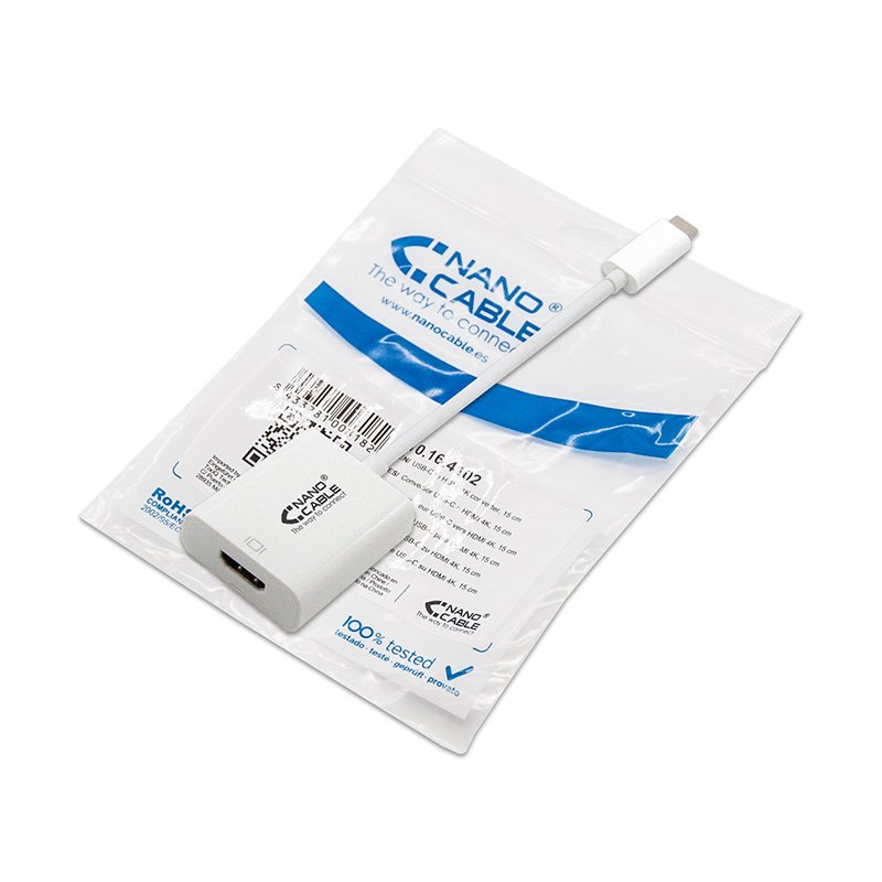 Infortisa Image 2 - Nanocable Conversor USB-C A HDMI 4K, 15 cm