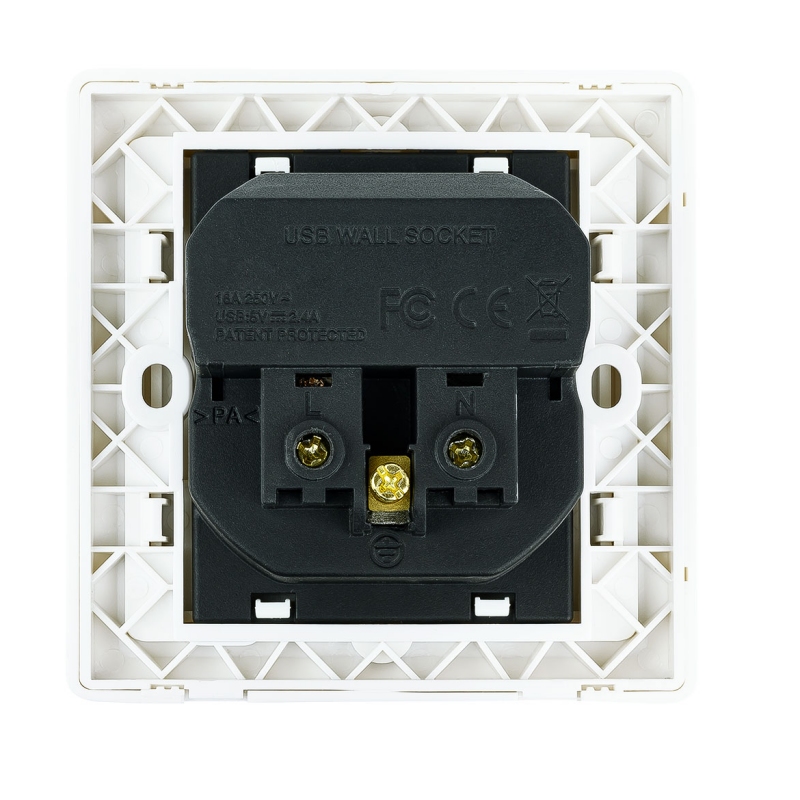 Infortisa Image 2 - Nanocable Base de enchufe pared schuko+2USB 2.4A