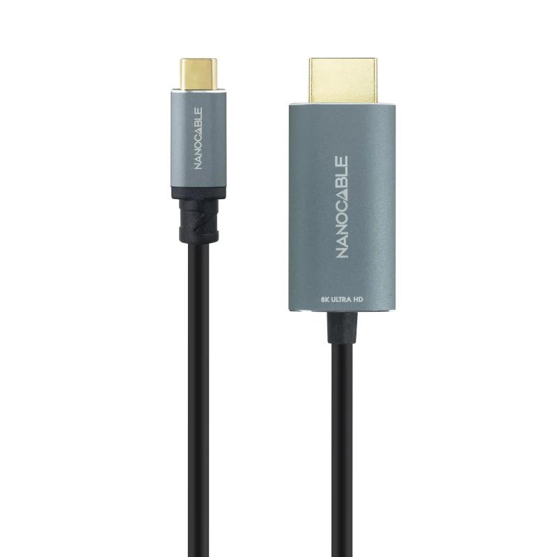 Infortisa Image 1 - Nanocable Conversor USB-C a HDMI 2.1 8K@60HZ 1.8m