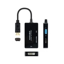 Infortisa Image 2 - Nanocable Conversor DP a HDMI/DVI/VGA Negro 20 cm