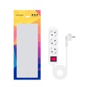 Infortisa Image 2 - Nanocable Regleta 3 Tomas Interruptor Blanco