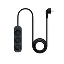 Infortisa Image 2 - Nanocable Regleta de Enchufes 3 Tomas 1.4 m Negro