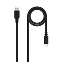 Infortisa Image 1 - Nanocable Cable USB 2.0 3A USB-C-M/M 1.5M Negro