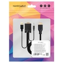 Infortisa Image 2 - Nanocable Conversor VGA+Audio a HDMI M-M 1,8 m