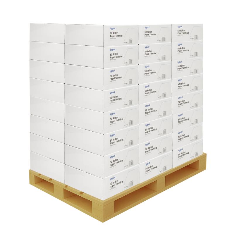 Infortisa Image 1 - Palet 2400 rollos papel térmico sin BPA 80x80mm