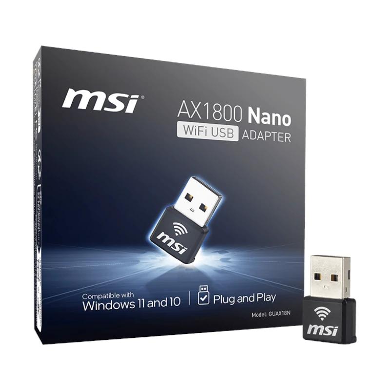 Infortisa Image 3 - MSI GUAX18N AX1800 WiFi6 USB Nano Adapter