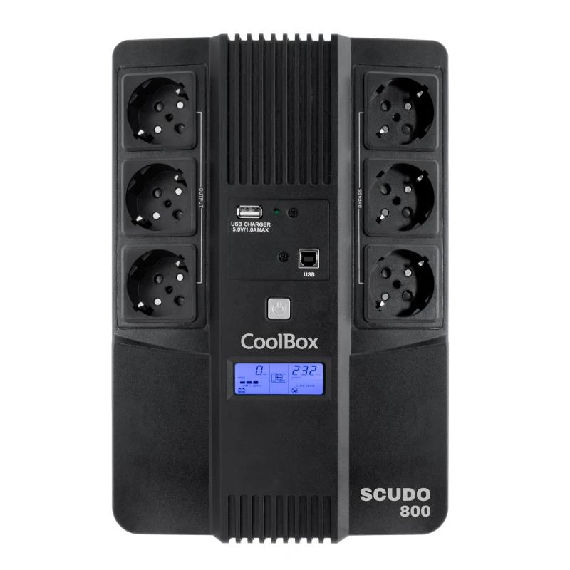 Infortisa Image 2 - COOLBOX SAI SCUDO3 800VA/480W CON PANTALLA  LCD