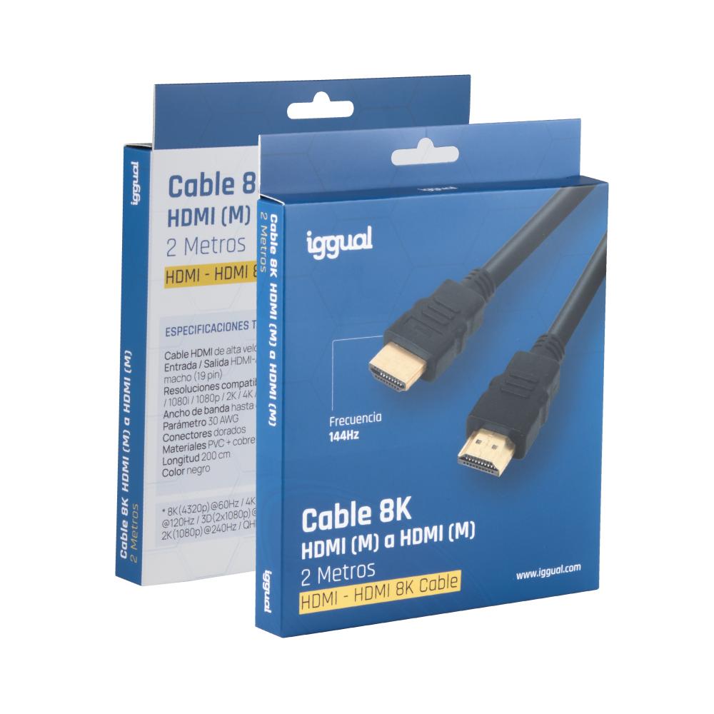 Infortisa Image 2 - iggual Cable HDMI - HDMI 2.1 8K@60hz 2 metros