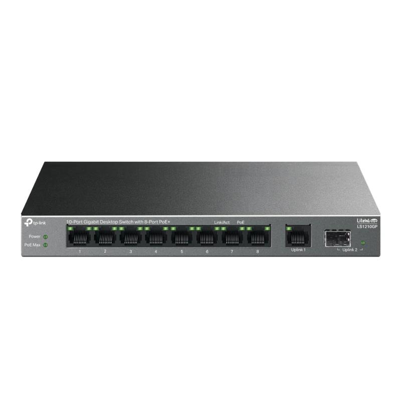 Infortisa Image 3 - TP-Link LS1210GP Switch 8xG PoE+ 1xGb 1xSFP 61W