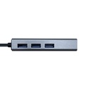 Infortisa Image 2 - Aisens Conversor USB 3.0 Ethernet + 3 usb3.0 gris