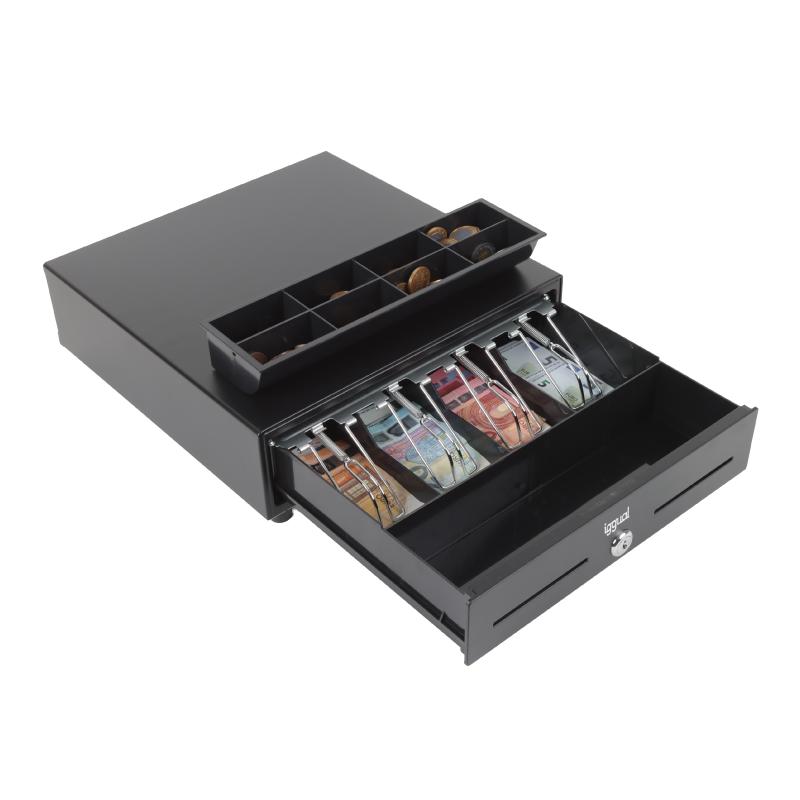 Infortisa Image 2 - iggual Cajón Portamonedas IRON-XS 33cm 4+8 negro