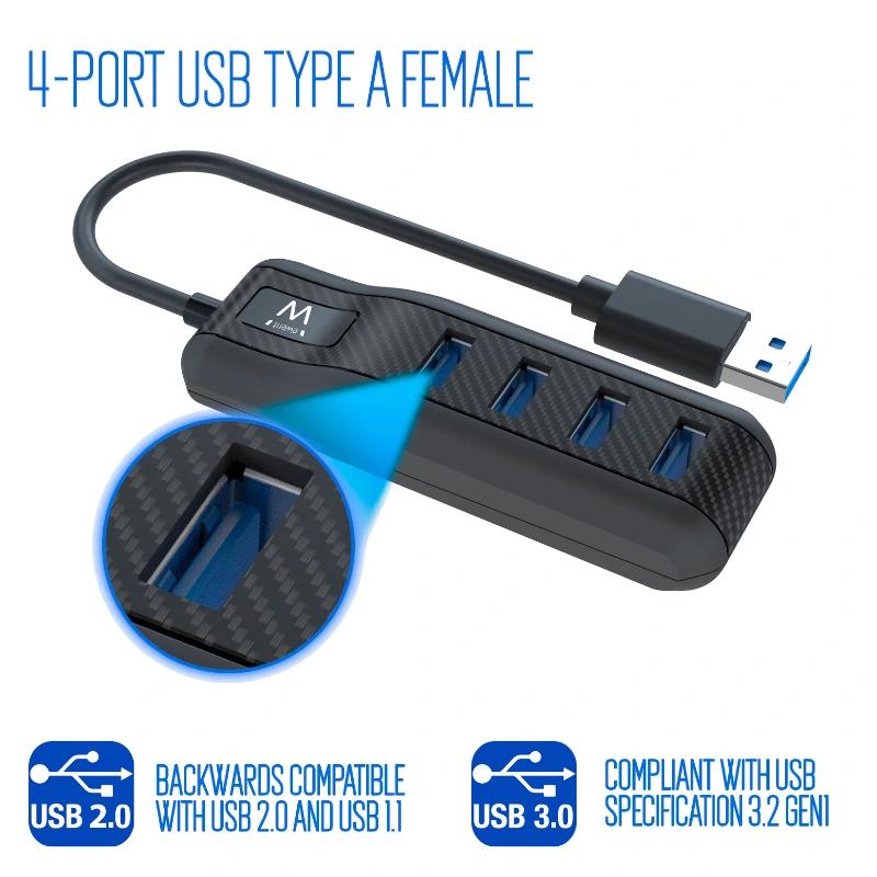 Infortisa Image 1 - EWENT EW1138 Hub 4 Puertos USB 3.1 Gen1 (USB 3.0)