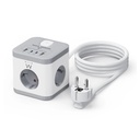 Infortisa Image 1 - Ewent EW3863 Regleta 3 Tomas SHUCKO+2USB-A+2USB-C