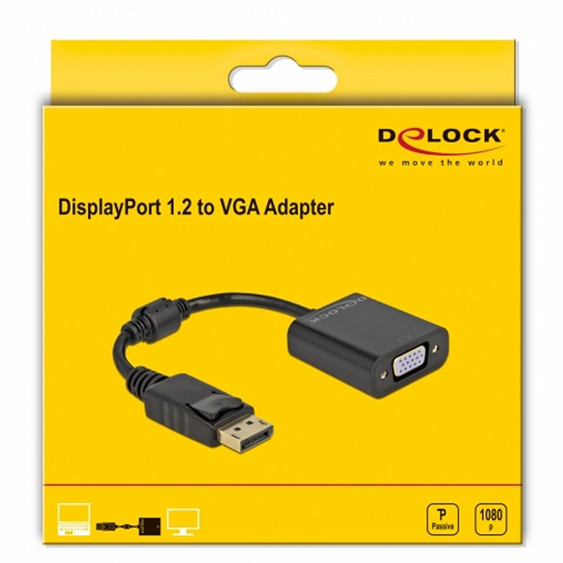 Infortisa Image 1 - Delock Adaptador Displayport 1.2 macho a VGA15 pin