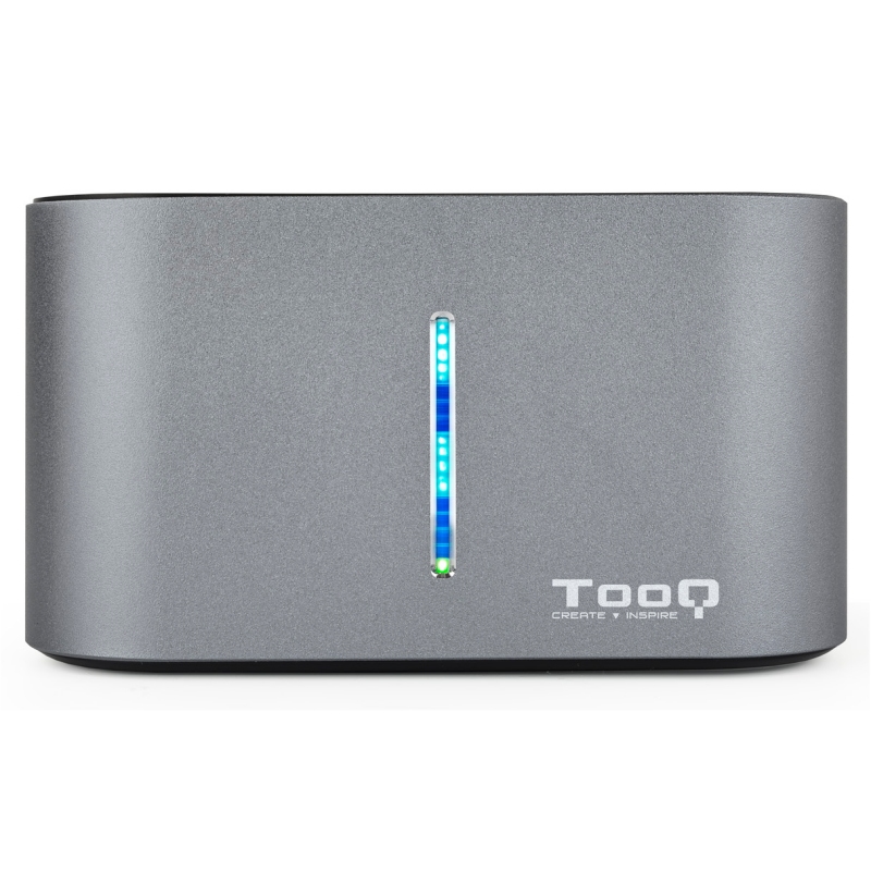 Infortisa Image 1 - Tooq TQDS-805G Dock Station Doble Bahía HDD Gris