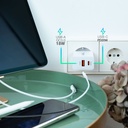 Infortisa Image 2 - Tooq Cargador de pared doble USB-C PD+ USB A