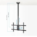 Infortisa Image 3 - Tooq LPCE1186TSLI-XL-B Soporte techo TV 43"-86"