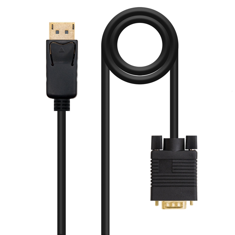Infortisa Image 1 - Nanocable Cable Conversor DP a VGA negro, 2 M