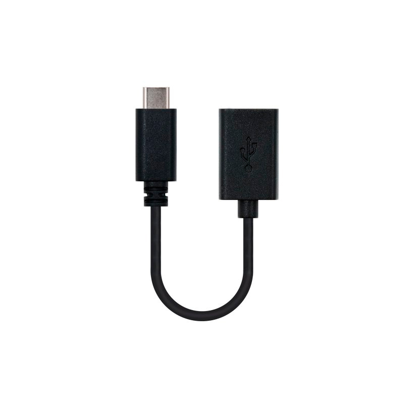 Infortisa Image 1 - Nanocable Cable USB 2.0 3A, USB-C/M-A/F, 15cm