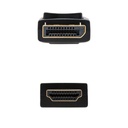 Infortisa Image 1 - Nanocable Cable Conversor DP a HDMI Negro 10m