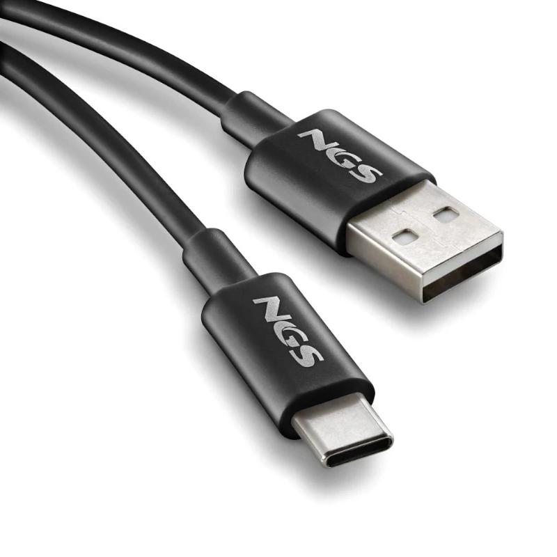 Infortisa Image 2 - NGS CABLE CARGA RAPIDA USB-A A USB-C 1M NEGRO