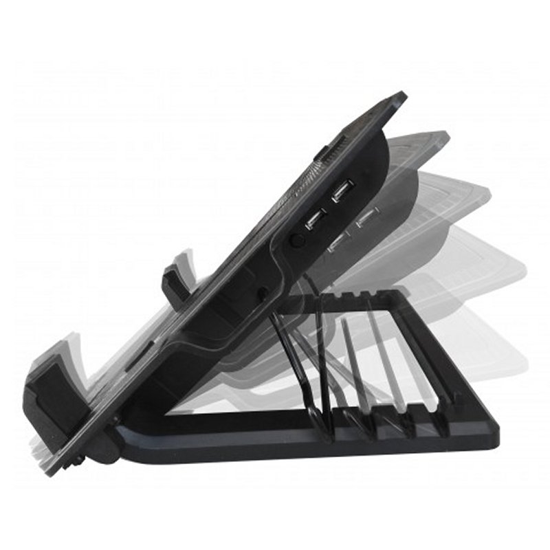 Infortisa Image 2 - EWENT EW1258 Soporte Ventilador Portatil 17"+2 USB