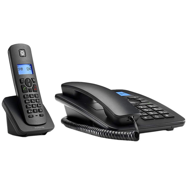 Infortisa Image 1 - MOTOROLA C4201 Telefono Combo Fijo + DECT Negro