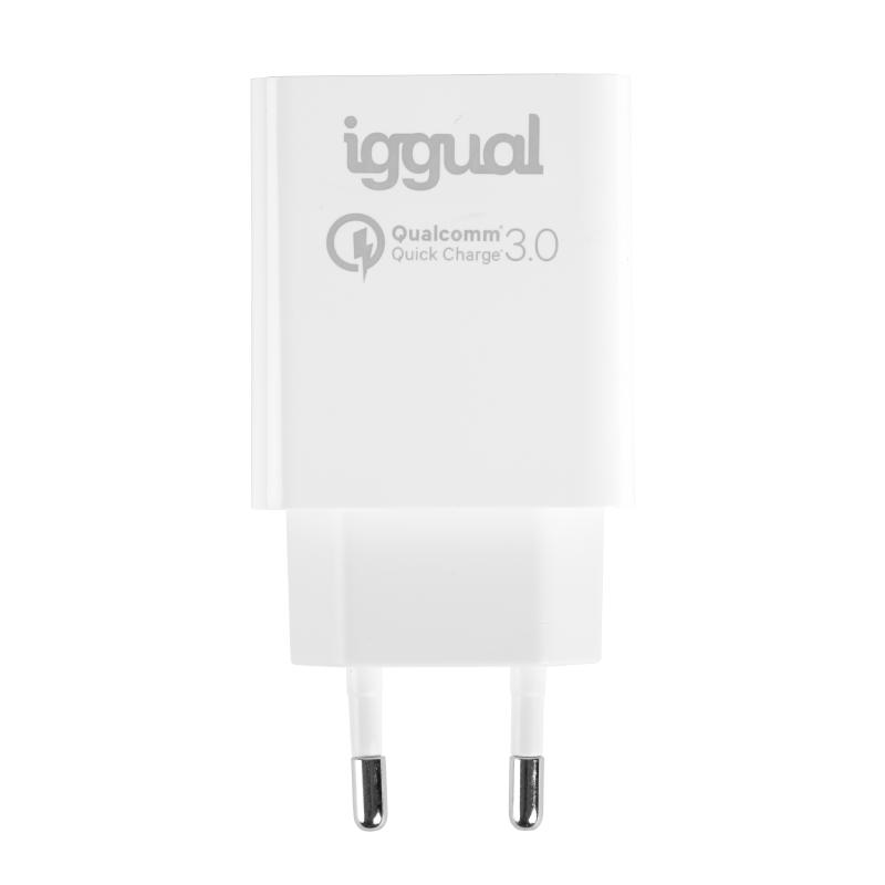 Infortisa Image 2 - iggual Cargador 1xUSB-A carga rápida QC3.0 18W