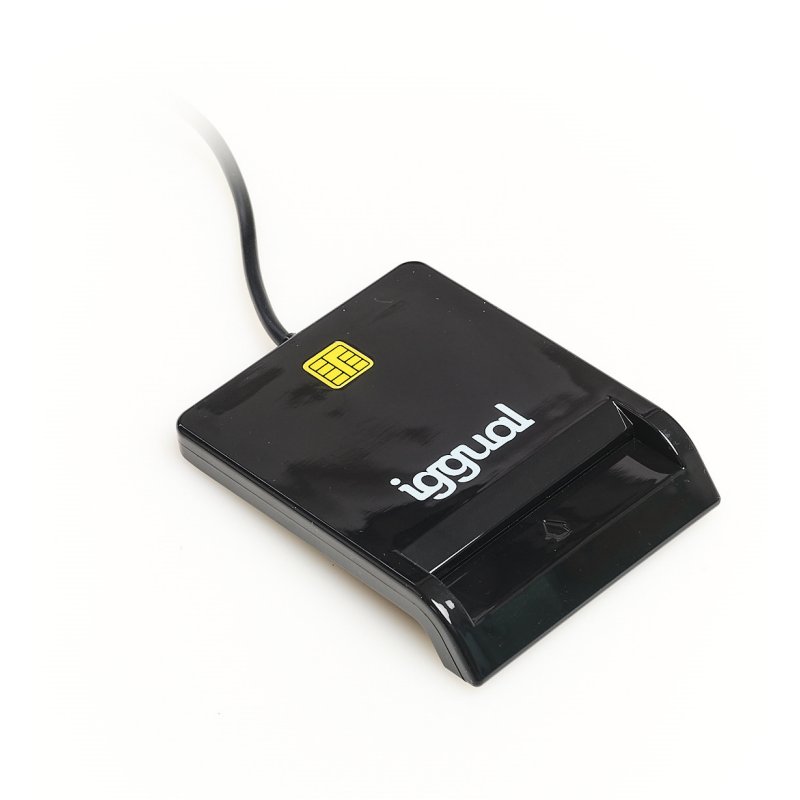 Infortisa Image 1 - iggual Lector DNI SIP tarjetas ID USB 2.0 negro