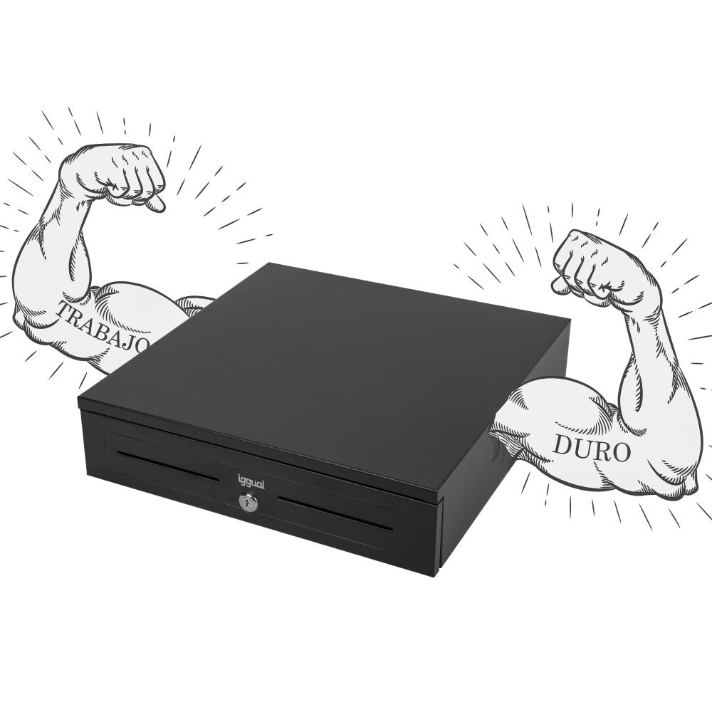 Infortisa Image 1 - iggual Cajón portamonedas IRON-HD 41cm 5+8 negro